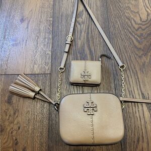 Tory Burch Beige Crossbody Bag with Wallet